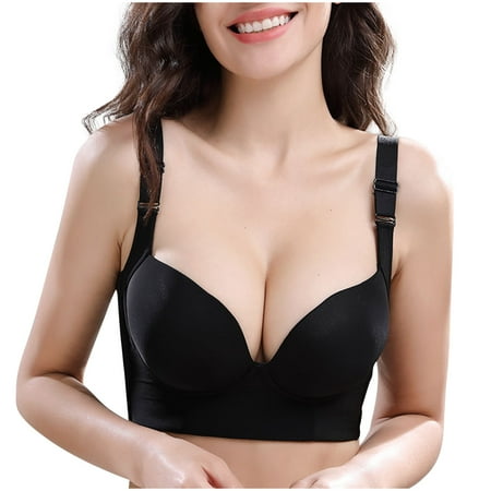 

Womens Bras Clearance Plus Size Ladies Fashion Comfortable No Steel Ring Seven-breasted Lift Breasts Bra Woman Underwear