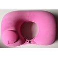 thumbnail image 1 of Almohada inflable en forma de U para el cuello, artefacto de viaje, plegable, portátil, flocado, soplado, 1 of 6
