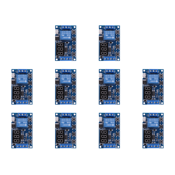 DQrwqpou Módulo Relé 1 Canal Placa Alimentación Retardo Tiempos Con Pantalla LED para Bricolaje(Micro)