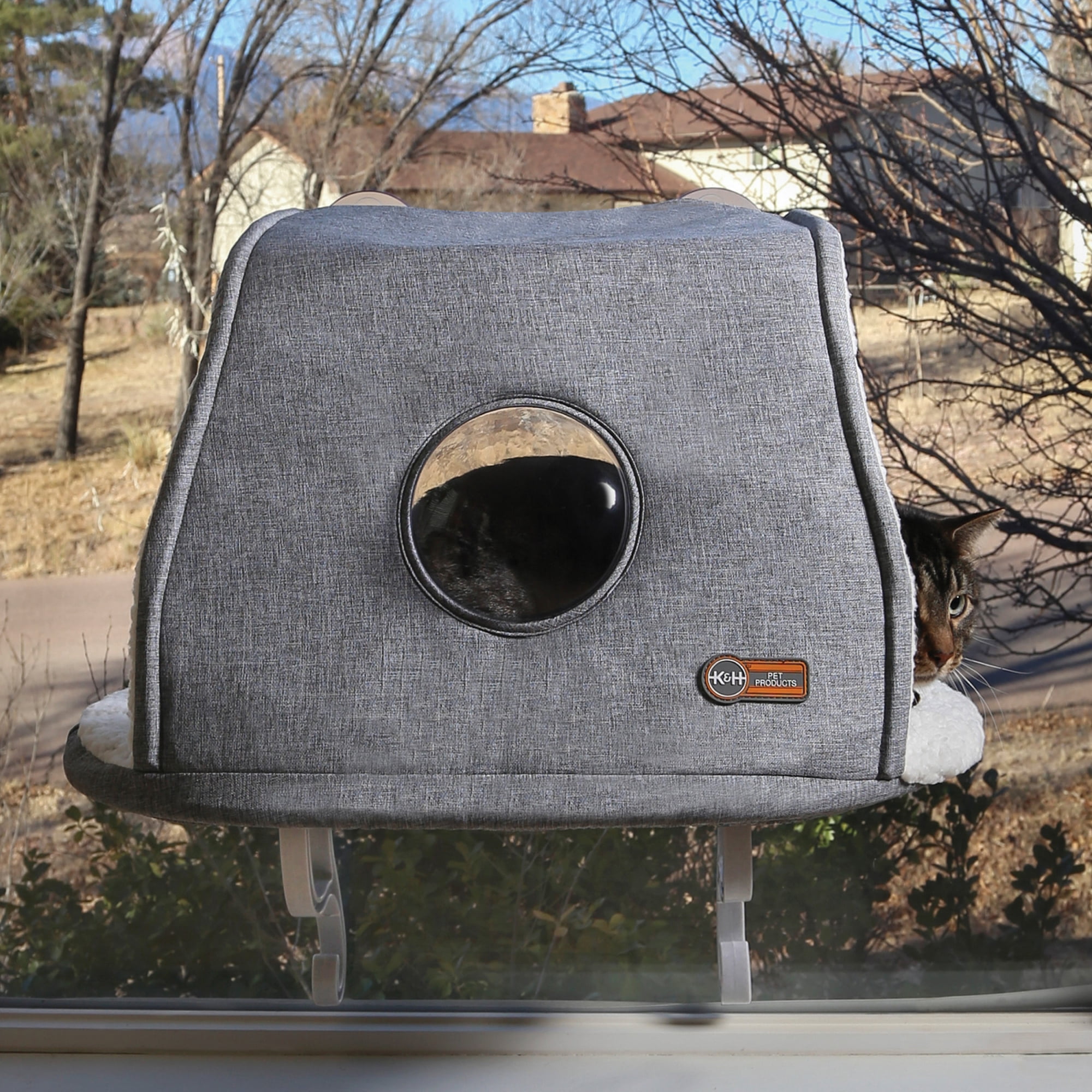 K&H Pet Products Universal Mount Kitty Sill Hooded Fleece 14 X 24 Inches