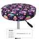 thumbnail image 4 of Balery cartoon Skull rainbow space Fundas de asiento para taburete de bar redondo de tela de terciopelo ajustables que protegen de arañazos y manchas para sillas de 14 a 17 pulgadas.-13 inch, 4 of 7