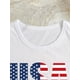 thumbnail image 3 of [Everyday Comfort] Women's Patriotic USA Flag Print T-Shirt - Casual Crew Neck Short Sleeve, Breathable Blend, Machine Washable, Perfect for Spring/Summer, Everyday American Graphic Tee, 3 of 6