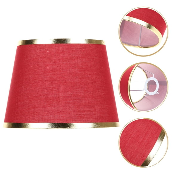 Soimiss Red Fabric Lamp Shade for Pendant Lights Soft Warm Glow Easy Installation for Living Room Bedroom Decor