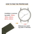 thumbnail image 2 of Uxcell Green Nylon Watch Band 24mm Width Soft and Comfortable Nylon Strap with Silver Buckle, 2 of 6