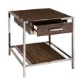 thumbnail image 3 of Home Fare Moderne Industriel Bois Brun et Table d'Extrémité en Métal Fumé, 3 of 7