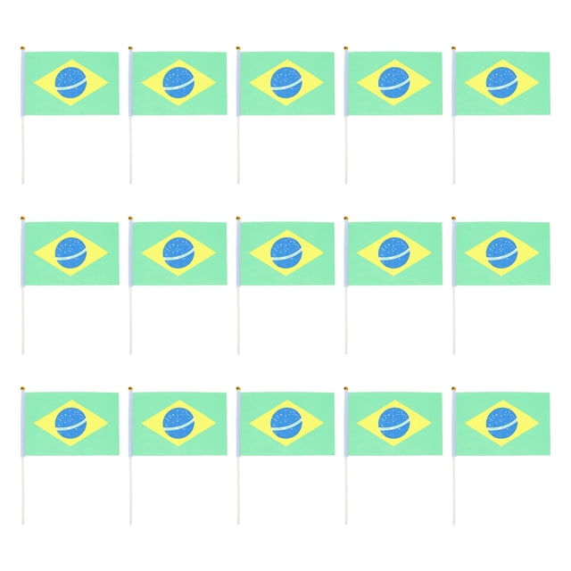 50Pcs Football Match Hand Flag Cheering Handheld Flags Portable Flags with Stick