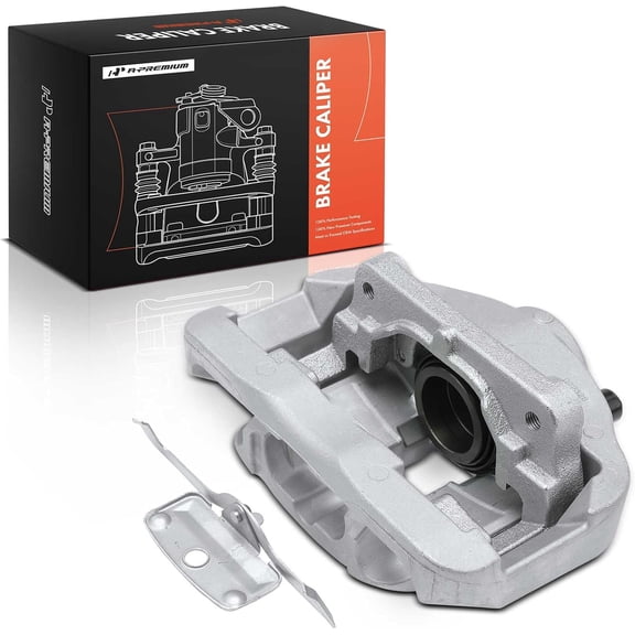 A-Premium Disc Brake Caliper Assembly with Bracket Compatible with BMW 525i 2004-2006, 528i 2008-2010, 530i 2004-2007 - Front Right Passenger