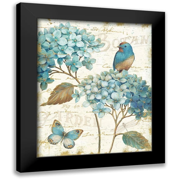 Brissonnet, Daphne 12x14 Black Modern Framed Museum Art Print Titled - Blue Garden III