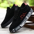 thumbnail image 4 of Men'S Low-Top Sneakers - All-Season Red - Lace-Up Closure, Cushioned Rubber Sole - Lightweight Sneakers for Skateboarding,Geometric Pattern, Breathable Fabric, Durable Construction, 4 of 9
