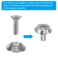 thumbnail image 4 of Uxcell M4 Finish Countersunk Washer 10pcs 16mmx3mm 304 Stainless Steel Finishing Cup Washer Screw Bolt Head Gasket, 4 of 6