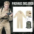 thumbnail image 6 of Alaiyaky Ghost Hunter Costume for Adult, Jumpsuit and Inflatable Backpack, Beige, Perfect for Halloween, Groups, and 80s Theme Fancy Dress Events Proton Pack, 6 of 8