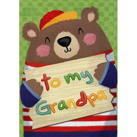 Designer Greetings Beary Lovable Grandpa Father's Day Card, 5.75x8 inches