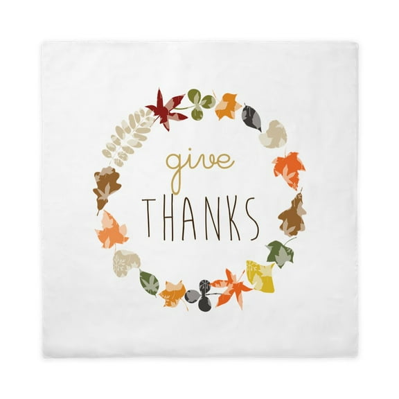 CafePress - Give Thanks - Queen Duvet