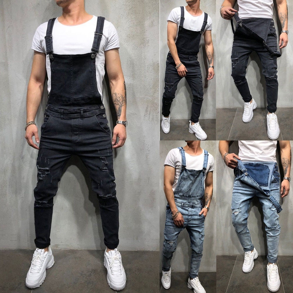 Mens skinny jeans overalls outlet