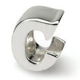 thumbnail image 1 of 925 Sterling Silver Charm For Bracelet Letter C Bead Alphabet, 1 of 7