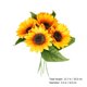 thumbnail image 2 of unbranded Ramo Artificial De Girasoles Amarillo Para Decoraciones Duraderas En Bodas Y Fiestas, 2 of 6