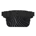 thumbnail image 3 of Fotbe Abstract Black And White Waves Cangurera Cuadrada con Estampado de Doble Capa, Bolsa de Cintura Ajustable Mini para Hombres y Mujeres, 3 of 9