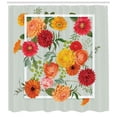 thumbnail image 3 of Ambesonne Shabby Flora Shower Curtain, Floral Flower Leaf, 69"Wx70"L, Dark Coral Mustard, 3 of 3