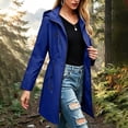 thumbnail image 5 of Aimik Women's Long Hooded Zip-Up Coat with Drawstring Waist and Pockets Water-Resistant Fall Trench Coat for Travel, 5 of 6