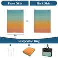 thumbnail image 2 of SUNDEREY Outdoor Rug 5'x8', Waterproof Reversible Plastic Straw Mat for Patio, RV & Camping - Non-Slip UV Resistant Carpet for Beach, Poolside & Deck, Orange & Blue, 2 of 9