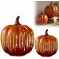 thumbnail image 1 of Starry Night Glass Pumpkins, Twinkle LED Light Pumpkins, Halloween Pumpkin Night Light, Set of 2 with Built-In Timer, One-Button Control, Perfect for Bedroom, Hallway & Home, 1 of 8