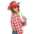 thumbnail image 5 of Funcredible Halloween Red Cowgirl Hat with Tiara Crown, 5 of 6