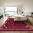 thumbnail image 3 of ODIKA 2'x3' Machine Washable Non-Slip Area Rug, Geometric Burgundy High Traffic Rug with Pad, Red, 1029059, 3 of 8