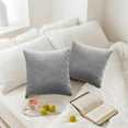 thumbnail image 6 of AuroraX Gray Throw Pillow Covers Decorative Solid Plush 18x18 Inch Pillow Cases Contemporary Removable Cover Indoor Textured Cushion Cover Sofa Couch,Couch Decor, 6 of 6