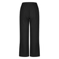 thumbnail image 7 of LMOIPLI Women's Elastic High Waisted 2024 Fashion Casual Long Palazzo Pants Trousers Wide Leg Pants with Pockets Loose Work for Women Black,XXL, 7 of 7