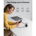 thumbnail image 2 of Cargador Belkin de 2 puertos USB C, 67 W, GaN, doble puerto para MacBook, 2 of 9