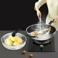 thumbnail image 2 of Round Nonstick Cooking Honeycomb Wok Pan with Lid Stainless Steel Steamer Pot Gas Cooktop, 2 of 24