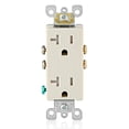 thumbnail image 1 of Enchufe eléctrico de pared Leviton Decora T5825 de 20 amperios, color almendra claro, 1 of 4
