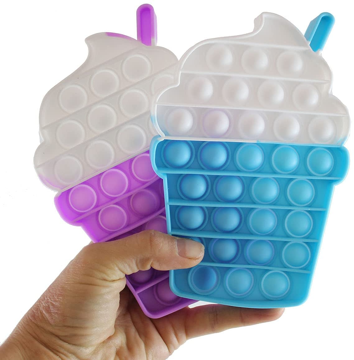2 Random Color Frappe Iced Coffee Bubble Pop Fidget Toy Silicone Push