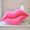 thumbnail image 4 of Deeceymbur Decorative Pillows Lips Plush Pink Lips Pillow Valentine's Day Gift Pink 19.68x9.84x3.93in, 4 of 8