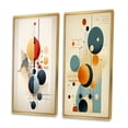 thumbnail image 3 of Designart "Vintage Geometric Mystery of Love Flow II" Modern Geometric Framed Wall Art Set Of 2 - Modern Blue Framed Wall Art Set Of 2, 3 of 6