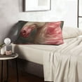 thumbnail image 6 of Lsque Haired White Horse Pattern Pillow Case – Soft & Cozy Throw Pillow Cover, Hypoallergenic Cushion Case for Sleeping Women with Envelope Closure-20"x30", 6 of 6