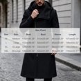 thumbnail image 3 of Hulanddfd Men's Faux Leather Trench Coat Hooded Zip Up Long Windbreaker Casual Fall Winter Outerwear, 3 of 8