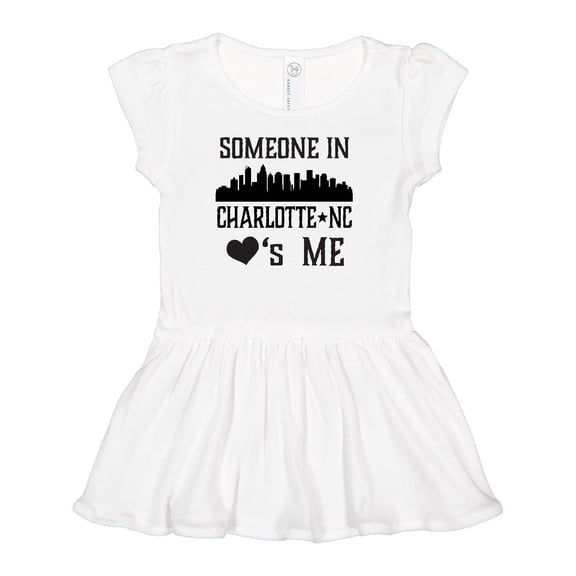Inktastic Charlotte North Carolina Someone Loves Me Girls Baby Dress