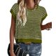 thumbnail image 1 of Chaleco tipo suéter PRETTYGARDEN para mujer, primavera y verano, a rayas, verde, 1 of 9