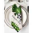 thumbnail image 2 of St. Patrick's Day Cloth Napkins Washable Set of 1, Green and Black Checkered Lucky Reusable Dinner Table Napkins Cloth Bulk for Weddings Kitchen Restaurants Hotel Events Parties 20 x 20 Inch, 2 of 9