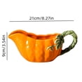 thumbnail image 3 of Thanksgiving Pumpkin Shaped Ceramic Tableware Set, 3D Embossed Gravy Pitcher, Glossy Fall Harvest Western Dinnerware for Household Dining Table Decor, 3 of 7