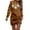 Brown, variant on Fiaer Christmas Snowflake Long Sleeve Dress for Women Sweatshirt Dress Fall Fashion Outfits Casual Mini Dress Green XXL