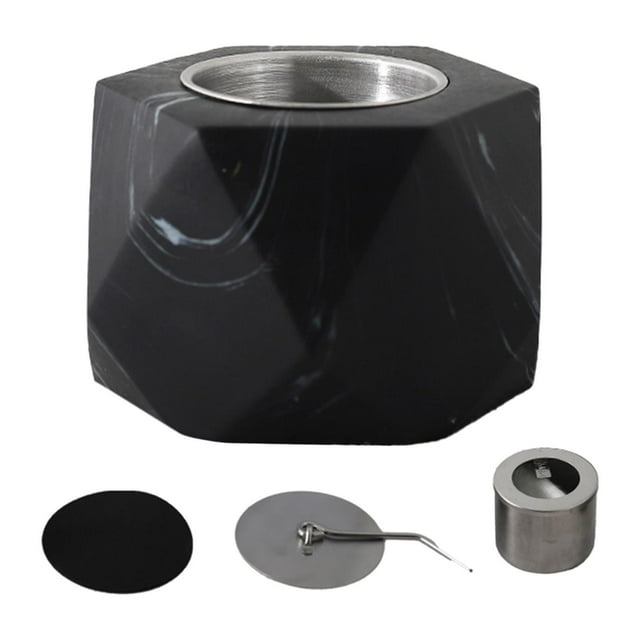 Brasero pequeño fácil de transportar, brasero de mesa para reuniones, picnics, jardín Negro