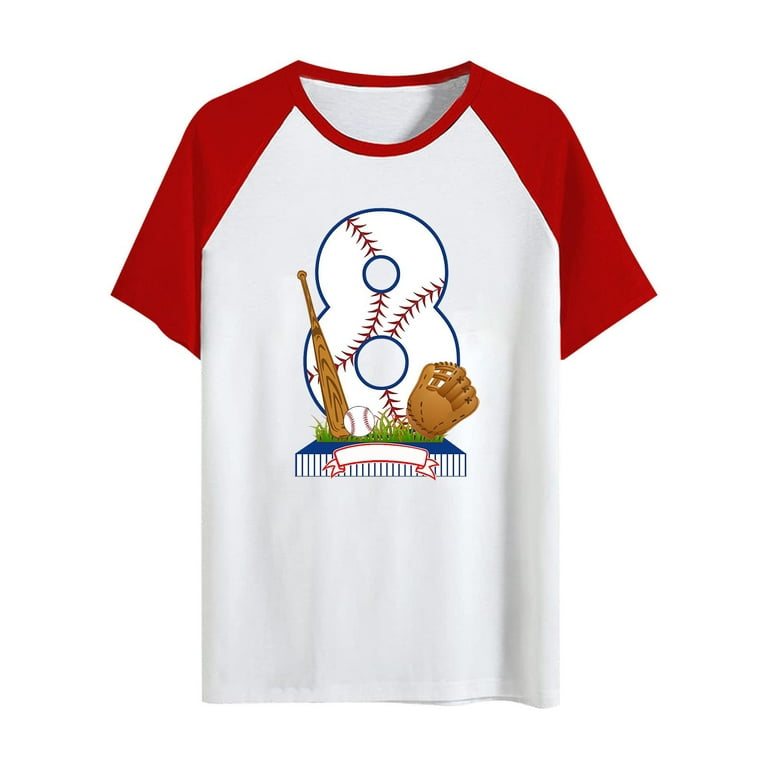 Lastesso Women Cute Baseball Print Shirts Short Sleeve Colorblock T Shirts  Funny Cartoon Graphic Tees Fashion 2023