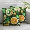 thumbnail image 3 of Qinduosi Summer Fruit Pillow Covers Pineapple Lemon Kiwifruit Avocado Decorative Throw Pillow Case Yellow Floral Cushion Cover of Home Decor for Bedroom Sofa Living Room Couch Chair Outdoor White, 3 of 5
