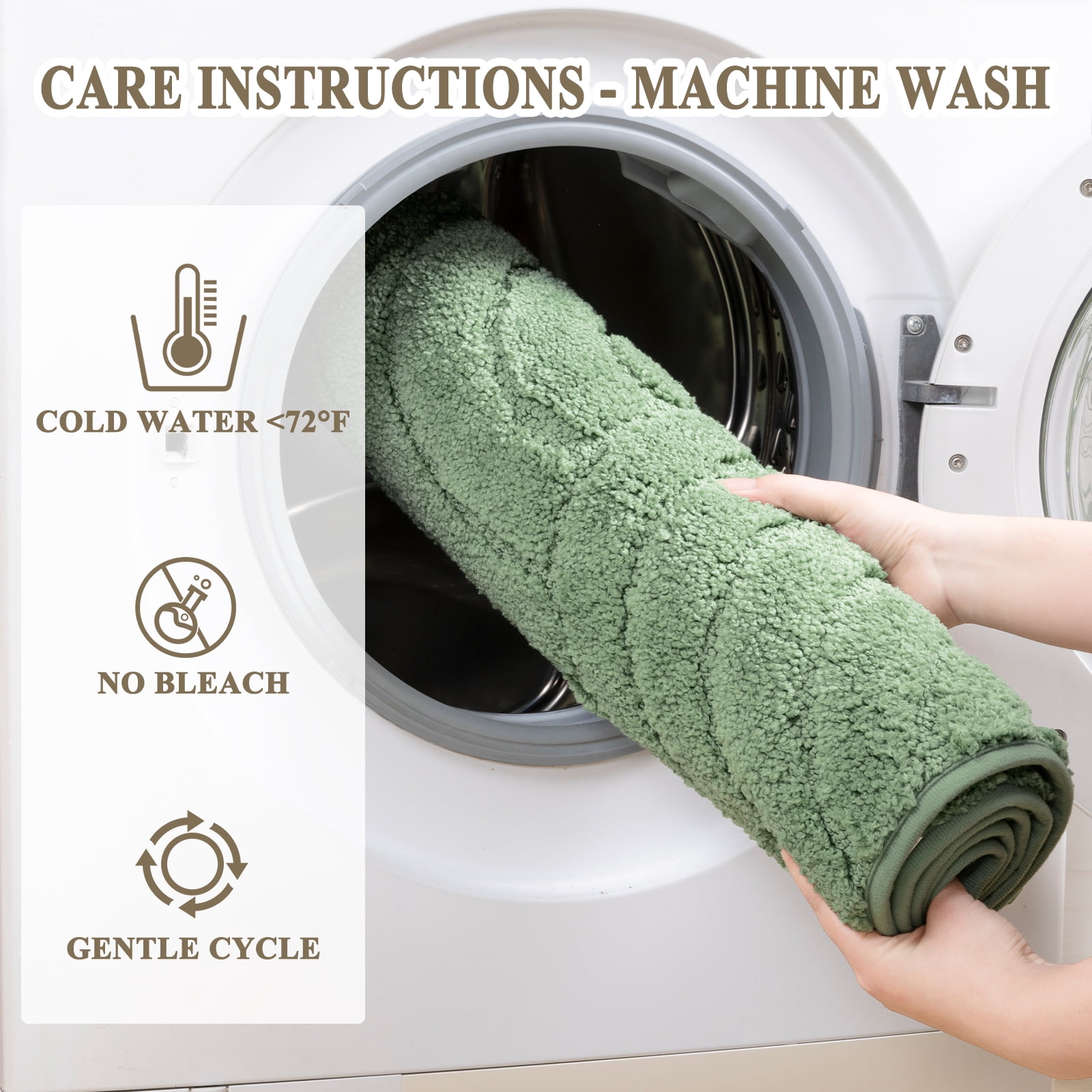 Bathroom Rugs Sets 4 Piece, Super Soft and Absorbent Non Slip Microfiber Toilet Bathroom Mats