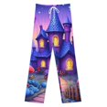 thumbnail image 3 of Enchanted Purple Castle Night Scene-1 Pajama Pants Breathable with Pockets Pajamas For Lady Vintage Sleeping Pants Bedroom Homewear, 3 of 6