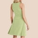 thumbnail image 4 of Vestido de Verano Casual de Mujer de Color Sólido sin Mangas Diseño de Cuello Redondo, Vestido Cómodo de Poliéster Ligero, 4 of 8