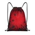 thumbnail image 1 of Xecao Spiders On The Web And Space Pattern Sports Drawstring Backpack - String Swim Gym Bag with Wet Proof Pocket for Women&Men-Small, 1 of 6