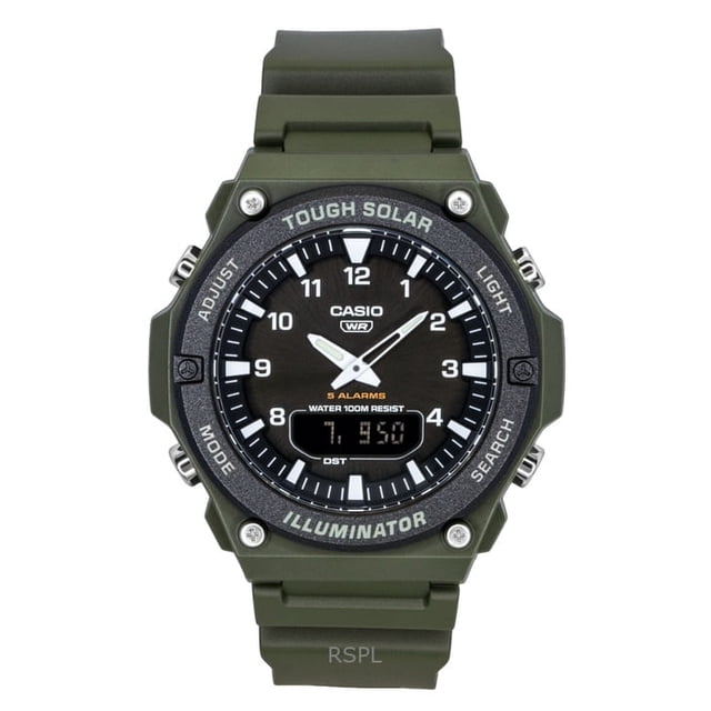 Casio Reloj Estándar Analógico Digital con Correa de Resina, Esfera Negra, Solar AQ-S820W-3BV, para Hombre, 100 M